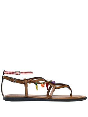 Zara Fruit Vegetable Charm Sandals Size 38